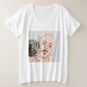 Dames plus-maat basis T-shirt