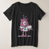 Dames Plus T-shirt (Design voorkant)