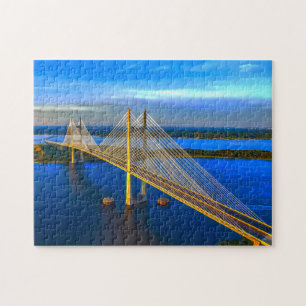 Dames Point-brug Florida. Legpuzzel