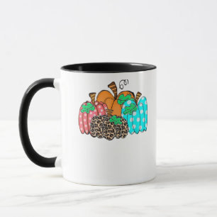 Dames Pompoen Luipaardprint Grafisch Het is Herfst Mok