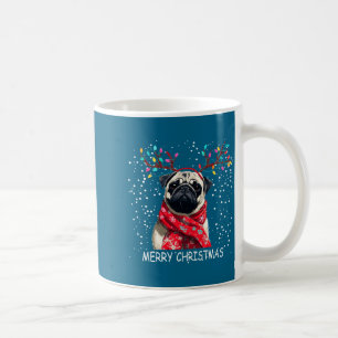 Dames Pugs Hond Kerstmis Kerstman Hoed F Kerstmis Koffiemok
