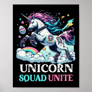 Dames Punk Rock Eenhoorn Squad Verenigd Grappig Pa Poster