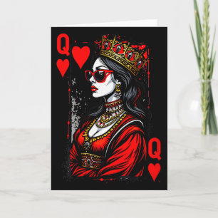 Dames Queen Of Hearts Kaart Vrouwen Valentijnsdag