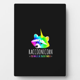 Dames Raccoonicorn Grappige Magische Vuilnisbeer R Fotoplaat