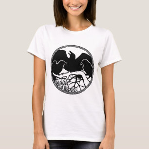 Dames Raven Art-shirts Dames Kraai / Raven-topjes T-shirt