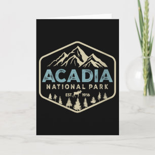 Dames Retro Acadia National Park Bergen Natuur Kaart