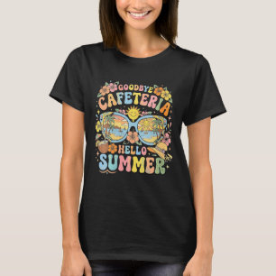 Dames retro afscheid cafetaria hallo zomer strand t-shirt