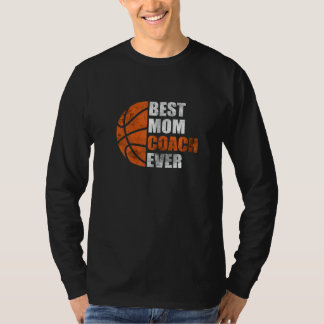 Dames Retro Beste Basketbal Moeder Coach Ooit Moed T-shirt