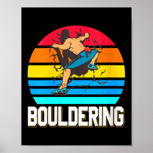 Dames Retro Bouldermuur Smash Indoor Klimmen Poster