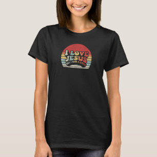 Dames Retro Dames Christelijk Ik Hou van Jezus Maa T-shirt