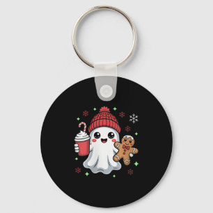 Dames Retro Ghost Beanie Kerst Vakantie Kerstmis C Sleutelhanger