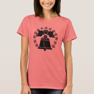 Dames Ringer Liberty Bell T-shirt