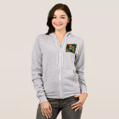 Dames ritssluiting hoodie (Voorkant volledig)