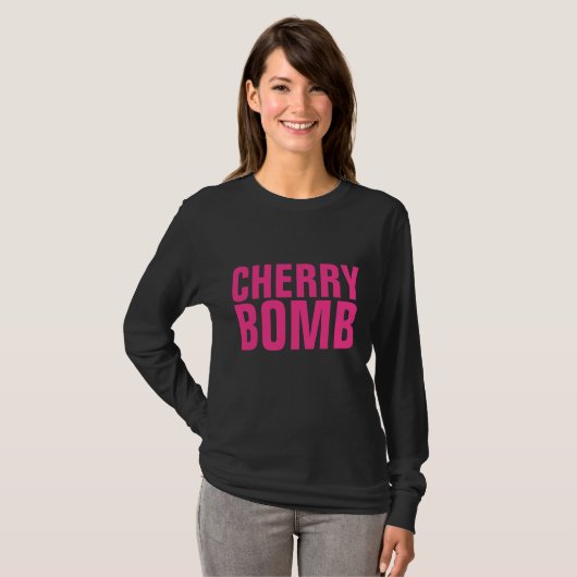Dames Rock-n-roll CHERRY BOMB T-Shirts (Voorkant volledig)