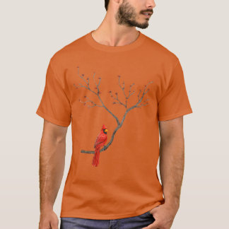 Dames Rode Kardinaalvogelliefhebbers Vogels spotte T-shirt
