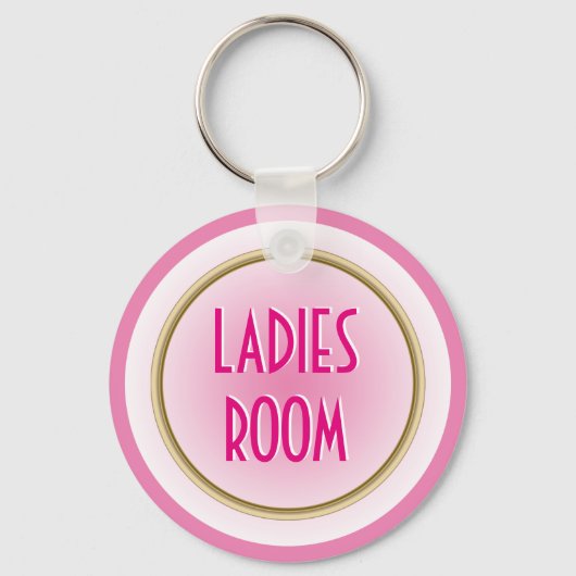 Dames Room Roze Sleutelhanger (Voorkant)