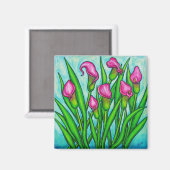 Dames roses - Calla Lily Aimant Floral (Recto/Verso)