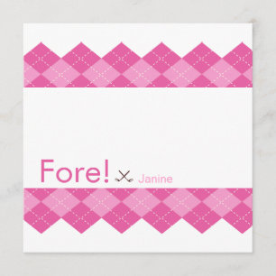 Dames roze Golf Argyle Kaart