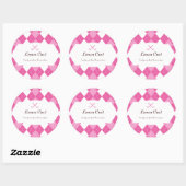 Dames Roze Golf Argyle Ronde Sticker (Vel)