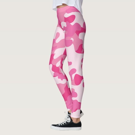 Dames roze Leggings van Camouflage (Links)