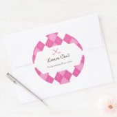 Dames Roze Preppy Golf Argyle Gift Favor label (Envelop)