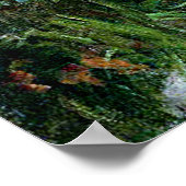 dames roze roze bloemen poster (Hoek)