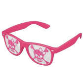 Dames Roze Schedel Party Shadez Retro Zonnebril (Gekanteld)