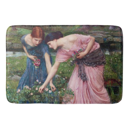 Dames Rozen, John William Waterhouse Badmat (Voorkant)
