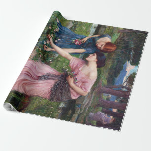 Dames Rozen, John William Waterhouse Cadeaupapier