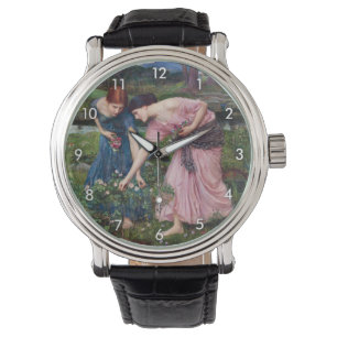 Dames Rozen, John William Waterhouse Horloge