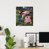 Dames Rozen, John William Waterhouse Poster (Thuiskantoor)