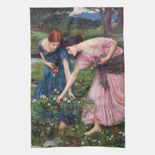 Dames Rozen, John William Waterhouse Theedoek
