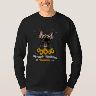 Dames Schattige Franse Bulldog Mama Hond Moeder T-shirt