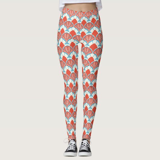 Dames Schelpprint Leggings (Voorkant)
