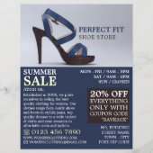 Dames schoenen, Dameskleding winkelreclame Flyer (Voorkant)