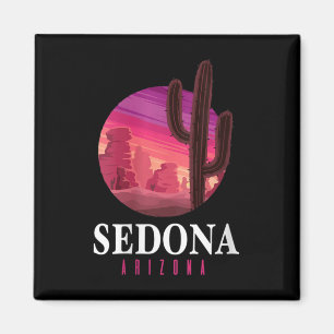 Dames Sedona Arizona Cactus Zonsondergang Woestijn Magneet