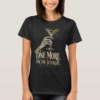 Dames Skeleton Martini Halloween Shirt