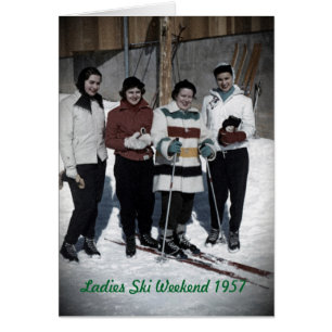 Dames Ski Weekend 1957 Fotokaart