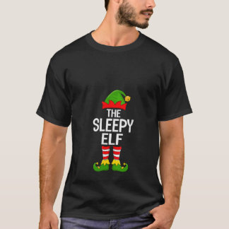 Dames Slaap Elf Kerst Overeenkomende Familie Elf S T-shirt