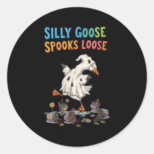 Dames Soky Goose Soks Losse Domme Eend Halloween Ronde Sticker
