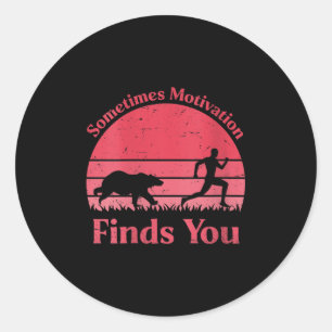Dames Soms Vindt Motivatie Jou V-hals Ronde Sticker