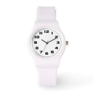 Dames sportief witte siliconen horloge