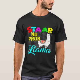 Dames Staar Testdag Geen Probleem Llama Leraar Exa T-shirt