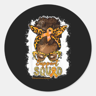 Dames Steun Team Afro Rommelige Knot Luipaard Mevr Ronde Sticker