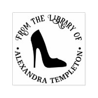 Dames stiletto hooggehakte schoen bibliotheek boek