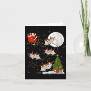 Dames Sugar Glider Kerstman slee Santa Vliegend Gr Kaart