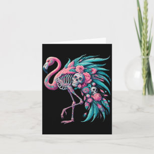 Dames Suiker Schedel Mexicaanse Flamingo Dia De Lo Kaart
