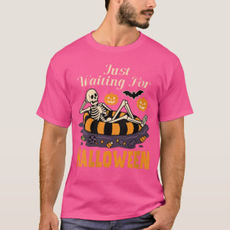 Dames Summerween Skelet Retro Zomer Halloween  T-shirt