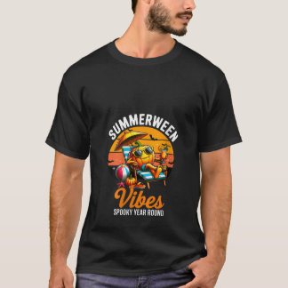 Dames Summerween Vibes Pompoen Jaarrond Halloween T-shirt