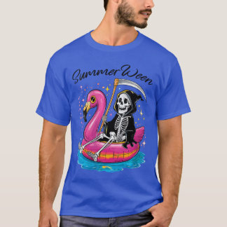 Dames Summerween Vibes Skelet Zomer Vakantie f T-shirt